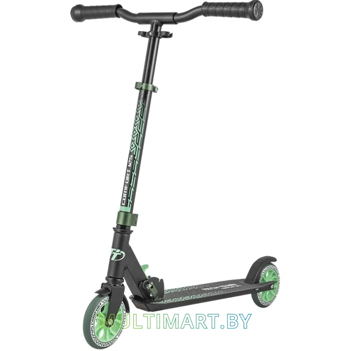 Самокат Tech Team Comfort 125R 2020 (черный/зеленый)